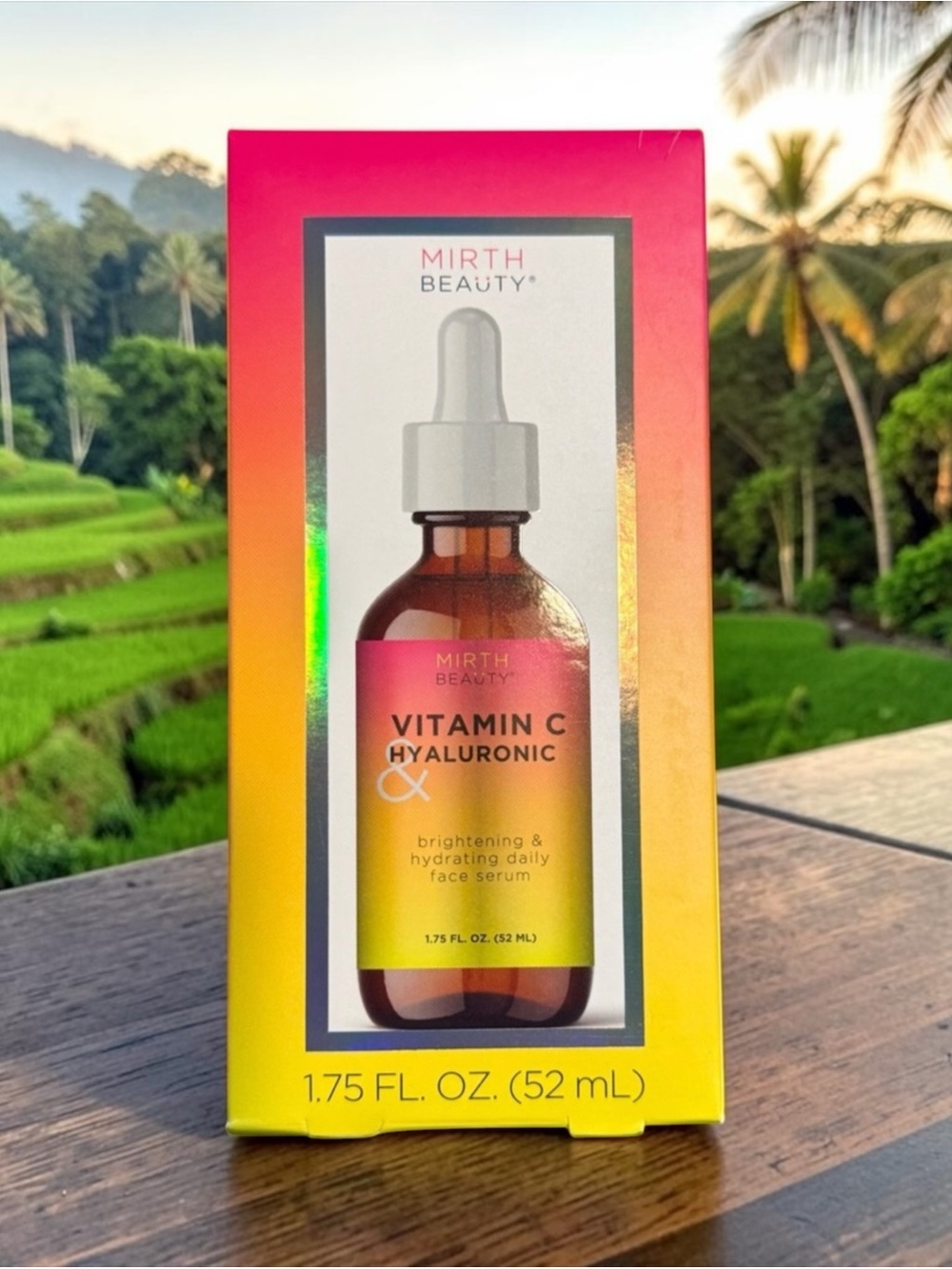 Mirth Beauty Vitamin C + Hyaluronic Serum — Pink and Yellow
